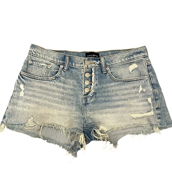 LUCKY BRAND Midrise Destructed Boy Shorts in High Key Z’s 8 / 29
A198 - Picture 1 of 5